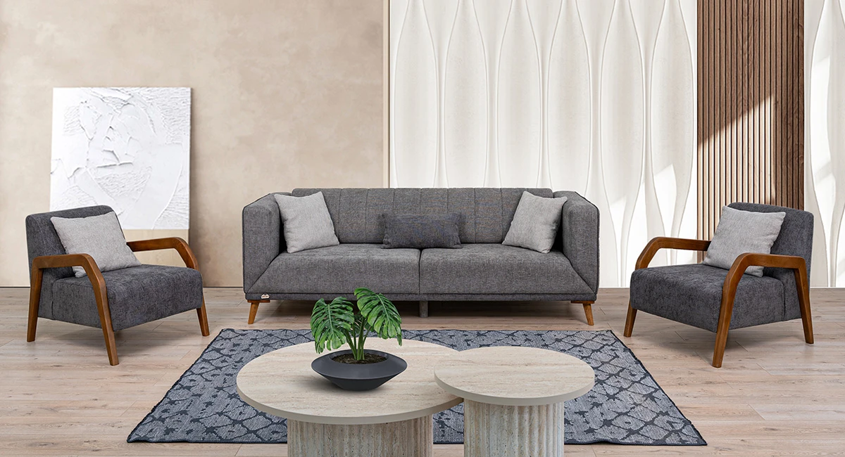 Karina Divan Dəsti (Boz)-1