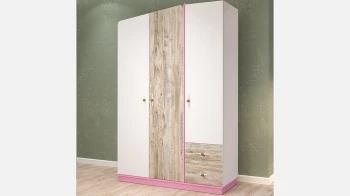 Гардероб 3 дверей Stil (Розовый)-1