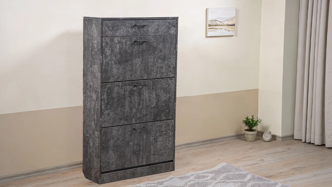 Trio (Azloft Tünd) Ayaqqabı Dolabı-1