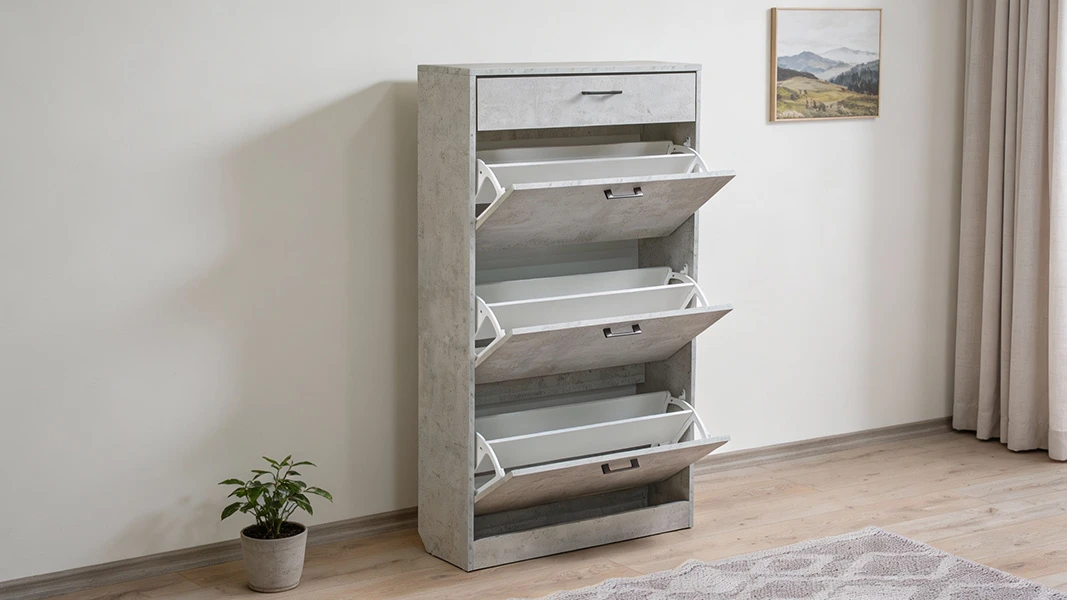 Trio (Azloft Açıq) Ayaqqabı Dolabı-2