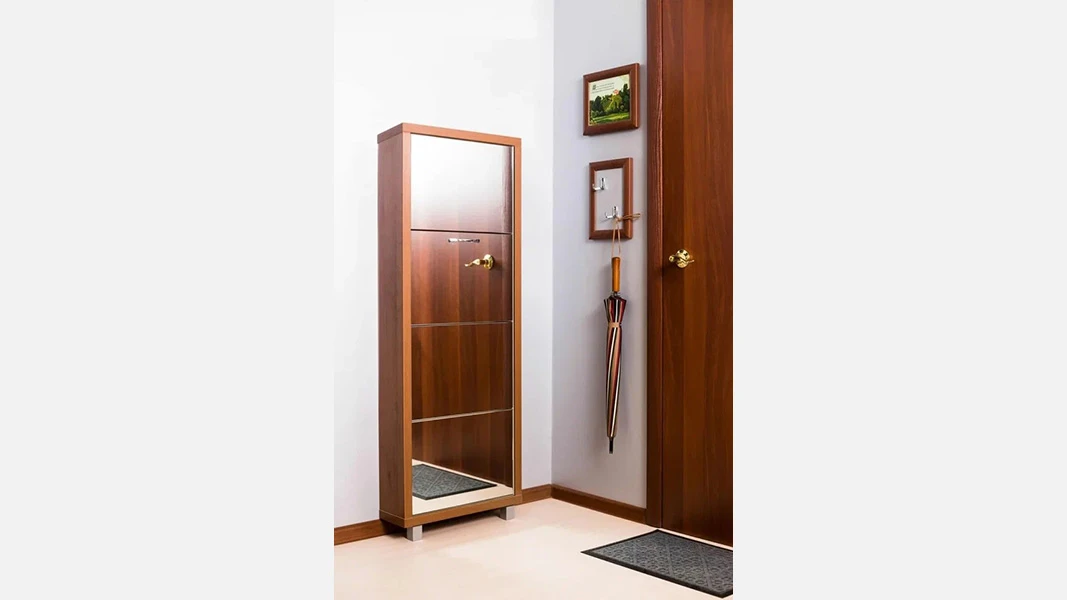 Lüks 4 (Ceviz) Ayaqqabı Dolabı-1