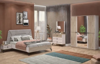 Afina Yataq dəsti  (4 Qapılı Dolab ilə)